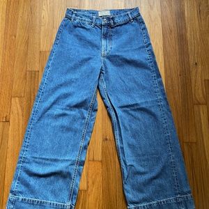 Everlane wide leg crop jeans denim size 27 special edition high rise